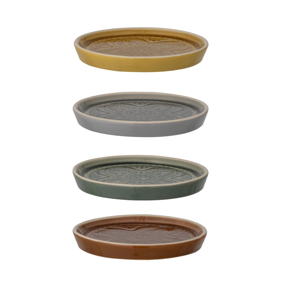 BLOOMINGVILLE Rani tallerken, grnn, steinty, sett med 4, D11xH1,5 cm