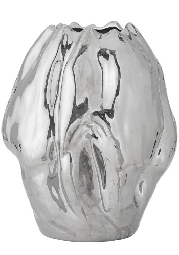BLOOMINGVILLE Bobby Vase, Silber, Steingut (T23,5xH29 cm)