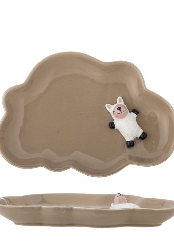 BLOOMINGVILLE MINI Dukketallerken, Brun, Stenty