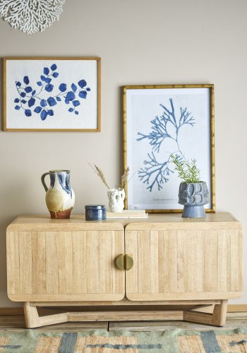 CREATIVE COLLECTION Serrone Schrank, Natur, Gummibaumholz