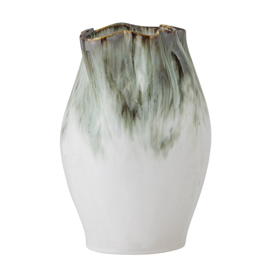 BLOOMINGVILLE Nisha vase - grn stentj (H:30)