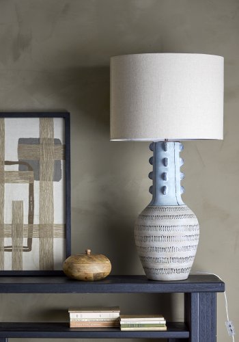 BLOOMINGVILLE Gadiela gulvlampe, bl, steinty