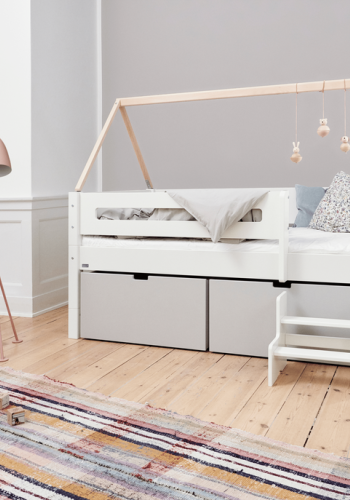 Manis-H Nanna enkels�ng med designs�ngkant och h�ga l�dor - 160 cm - 90x160