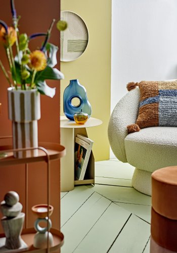 BLOOMINGVILLE Amica serveringsfat, rundt - rosa steinty (39)