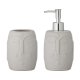 BLOOMINGVILLE Niga Seifenspender, 2er-Set, Wei&szlig;, Porzellan, D9xH18/D9xH11,5 cm