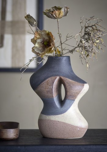 BLOOMINGVILLE Vica Vase, Brun, Steinty