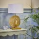CREATIVE COLLECTION Tischlampe „Peacock“, Gold, Polyresin (T35,5 x H58,5 cm)