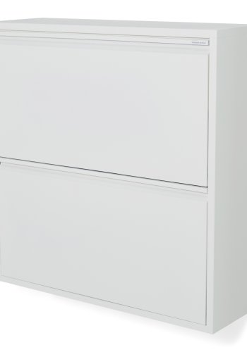 SPINDER DESIGN Billy 2 skoskap, m. 2 drer - hvit stl