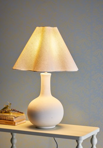 BLOOMINGVILLE Heide bordlampe, hvit, steinty