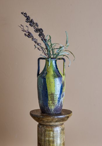 CREATIVE COLLECTION Wilder Deko Vase, Gelb, Terrakotta