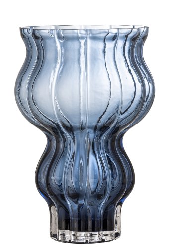 BLOOMINGVILLE Zanna Vase, bl, glass