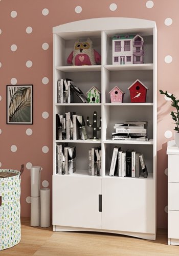 Classic brnereol, m. 2 lger - hvid laminat og MDF