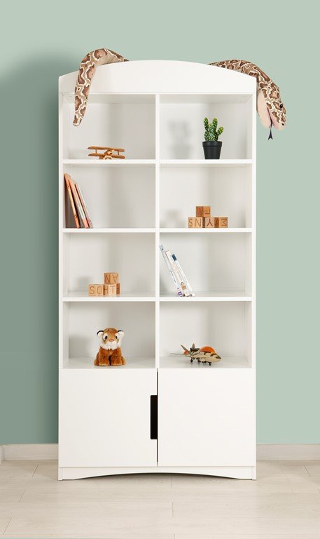 Classic brnereol, m. 2 lger - hvid laminat og MDF