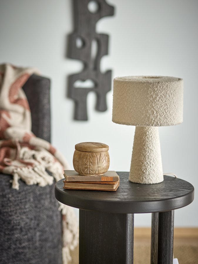 BLOOMINGVILLE Emmie Tischleuchte, Wei, Polyester (T20xH30 cm)