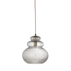 BLOOMINGVILLE Sybia loftlampe - gr glas (D31,5xH33)