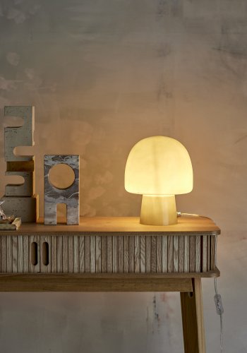 BLOOMINGVILLE Paddy Tischleuchte, Grn, Glas (T20xH26,5 cm)