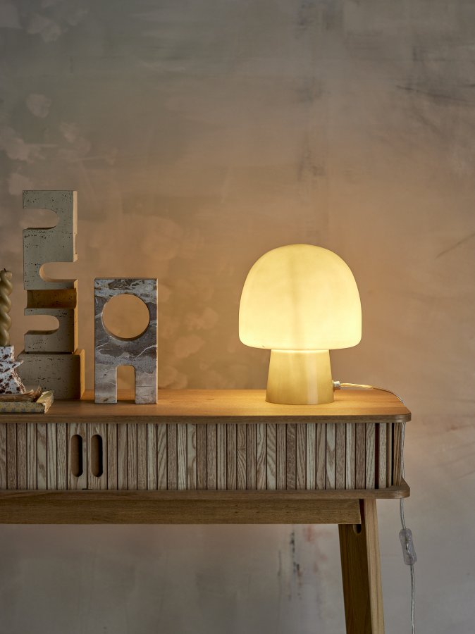 BLOOMINGVILLE Paddy Tischleuchte, Grn, Glas (T20xH26,5 cm)