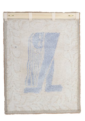 BLOOMINGVILLE Atle veggdekorasjon, rektangulr - brun ull (93x70)