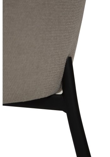 DAN-FORM Rombo lenestol, med armlener - ekte stoff og sort stl