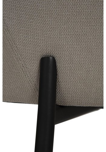 DAN-FORM Rombo lenestol, med armlener - ekte stoff og sort stl