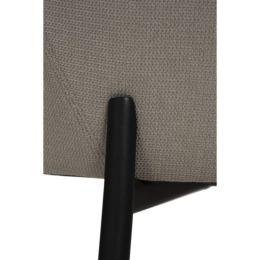 DAN-FORM Rombo lenestol, med armlener - ekte stoff og sort stl