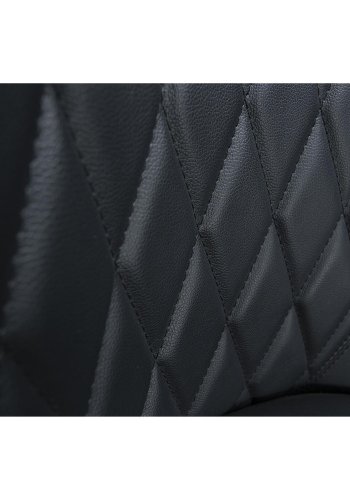 DAN-FORM Rombo lenestol - sort kunstskinn og sort stl