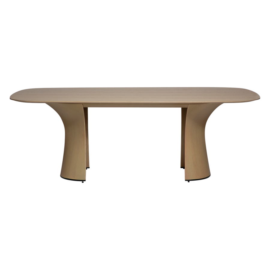 DANFORM Root Esstisch, rechteckig – weiß gekalktes Eichenfurnier (220x110)