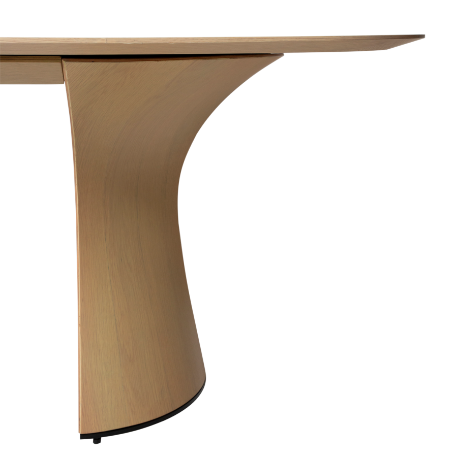 DANFORM Root Esstisch, rechteckig – weiß gekalktes Eichenfurnier (220x110)