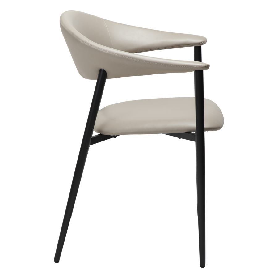 DAN-FORM ROVER Lenestol i kasjmirkunstskinn med svarte ben