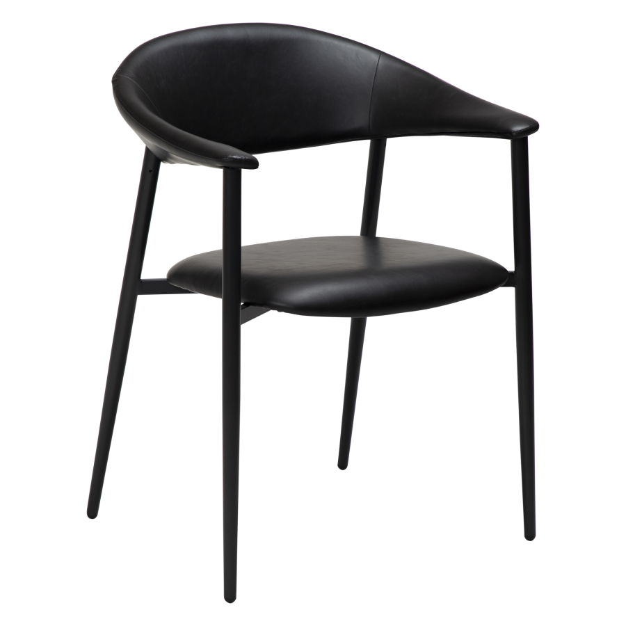 DAN-FORM ROVER Lenestol Vintage svart kunstskinn med svarte ben