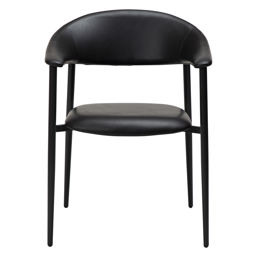 DAN-FORM ROVER Lenestol Vintage svart kunstskinn med svarte ben