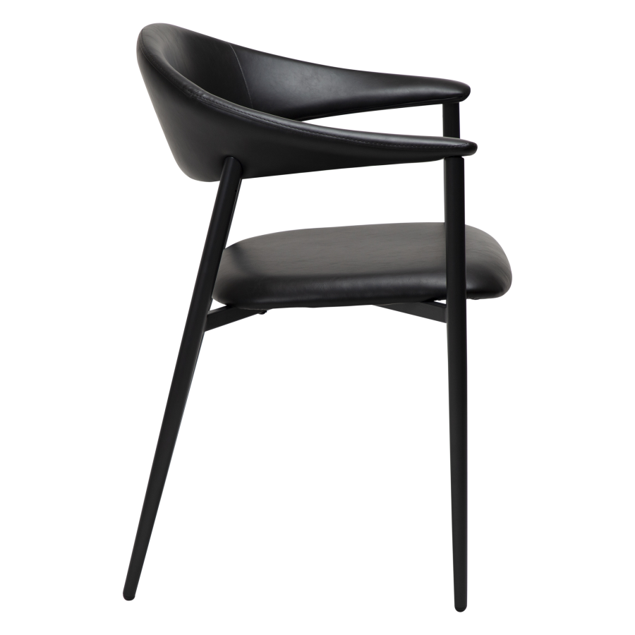 DAN-FORM ROVER Lenestol Vintage svart kunstskinn med svarte ben