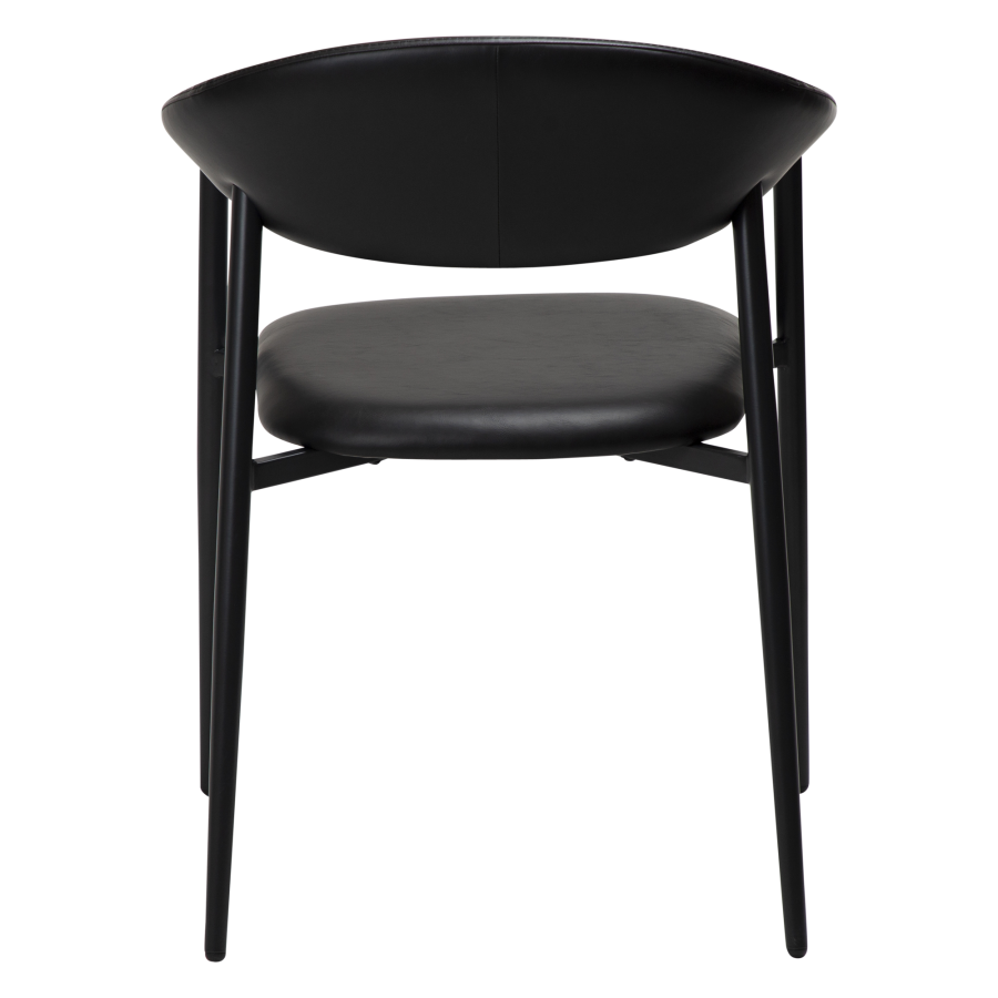 DAN-FORM ROVER Lenestol Vintage svart kunstskinn med svarte ben