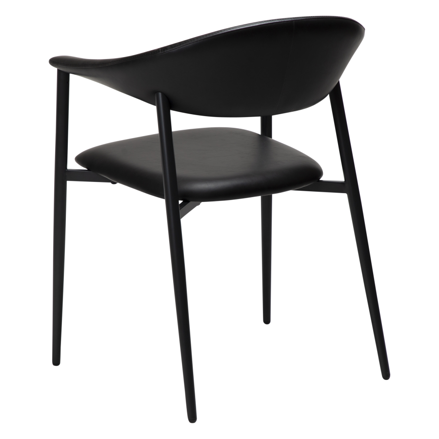 DAN-FORM ROVER Lenestol Vintage svart kunstskinn med svarte ben