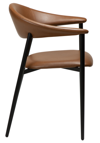 DAN-FORM ROVER Lenestol Vintage lys brunt kunstskinn med svarte ben
