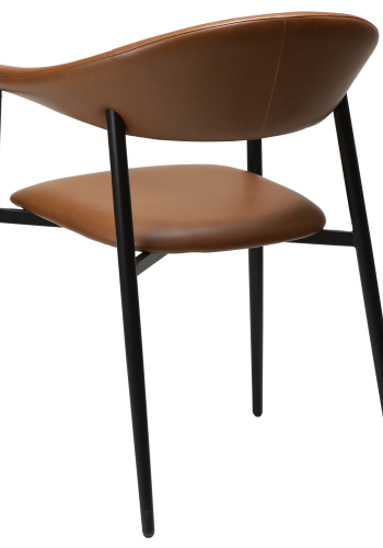 DAN-FORM ROVER Lenestol Vintage lys brunt kunstskinn med svarte ben