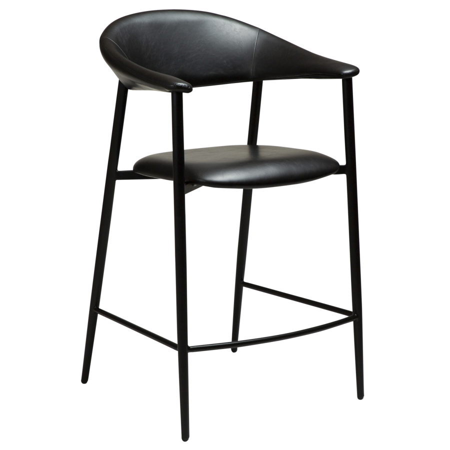 DAN-FORM ROVER Bordkrakk Vintage svart kunstskinn med svarte ben