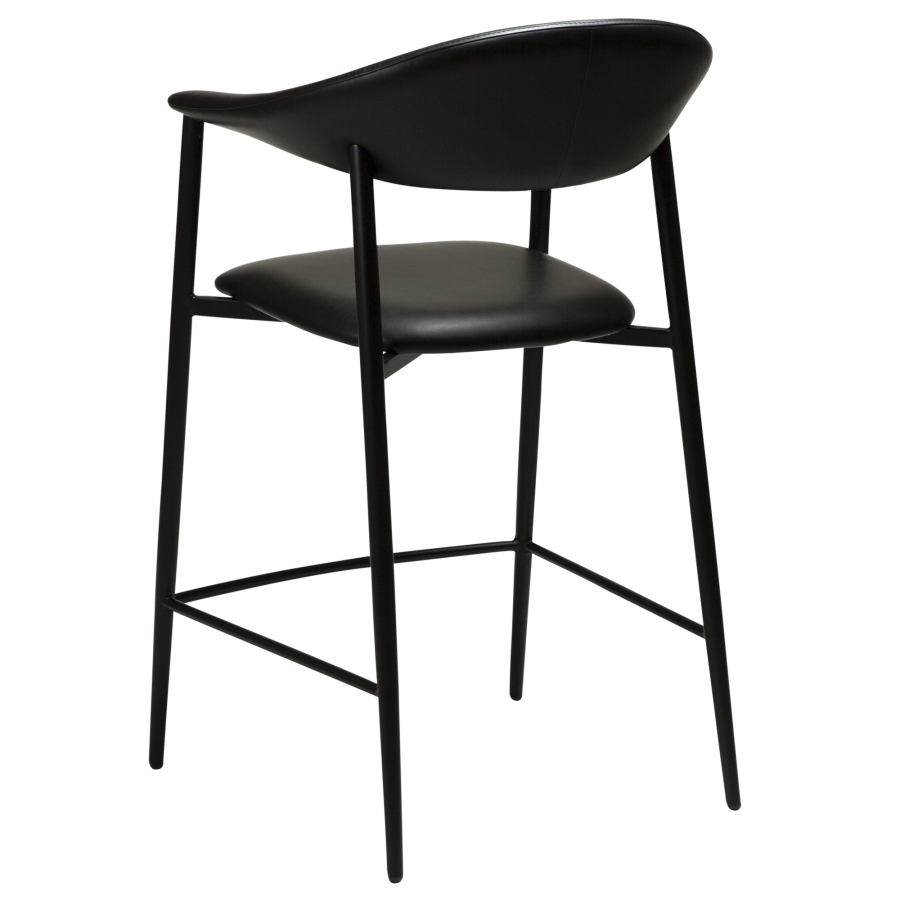 DAN-FORM ROVER Bordkrakk Vintage svart kunstskinn med svarte ben