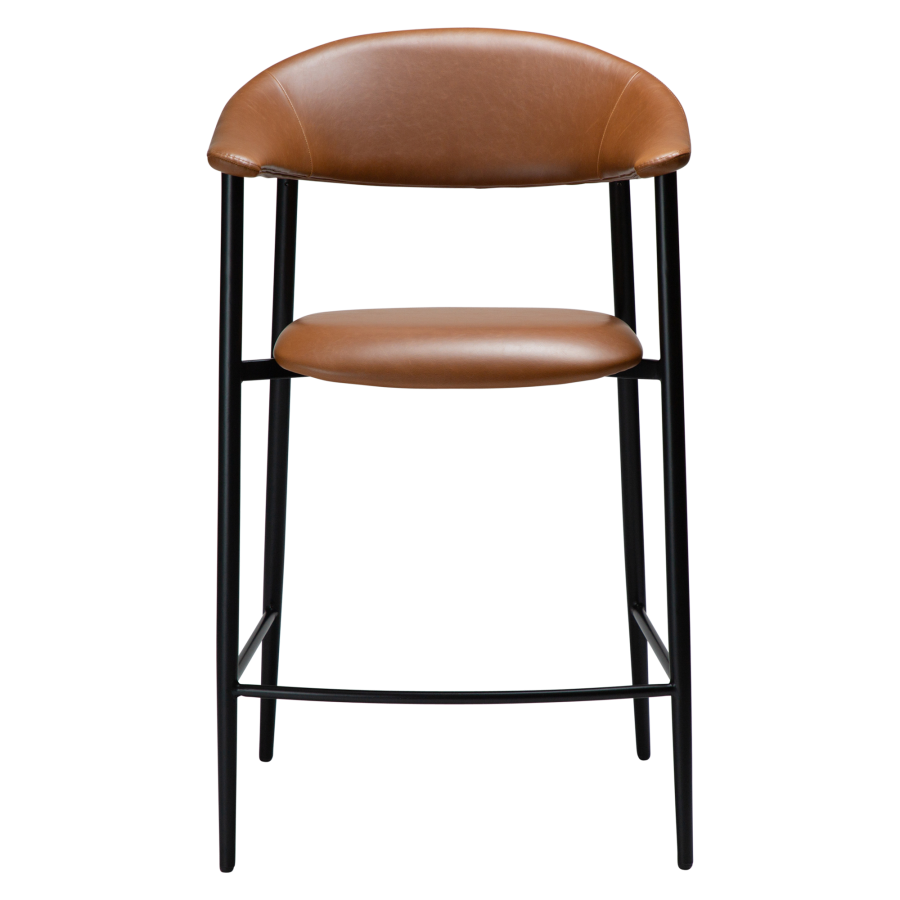 DAN-FORM ROVER Bordkrakk Vintage lys brunt kunstskinn med svarte ben