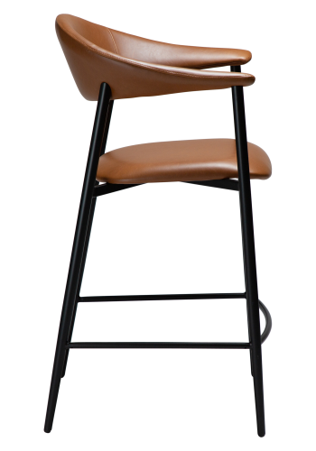 DAN-FORM ROVER Bordkrakk Vintage lys brunt kunstskinn med svarte ben