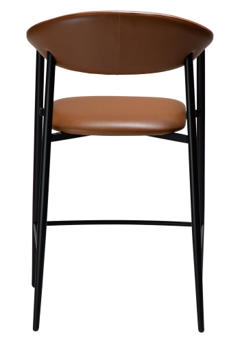 DAN-FORM ROVER Bordkrakk Vintage lys brunt kunstskinn med svarte ben