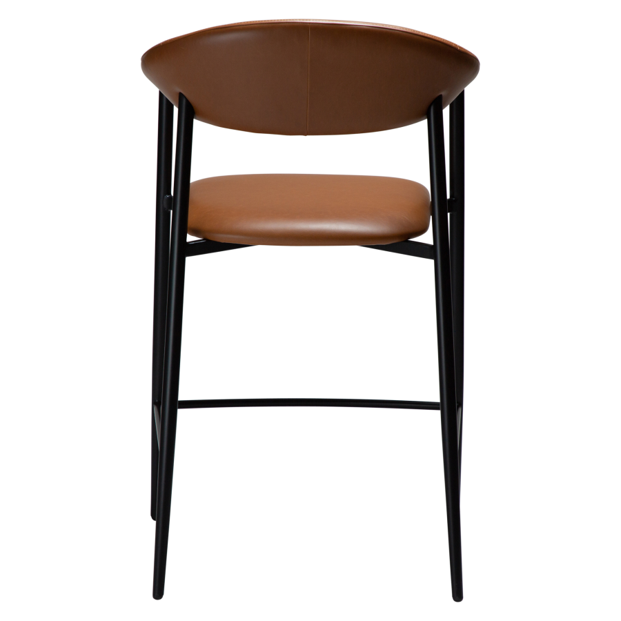 DAN-FORM ROVER Bordkrakk Vintage lys brunt kunstskinn med svarte ben