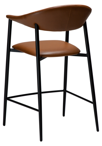 DAN-FORM ROVER Bordkrakk Vintage lys brunt kunstskinn med svarte ben