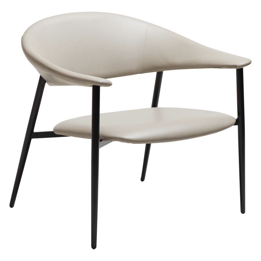 DAN-FORM ROVER Lounge Chair Cashmere Kunstleder mit schwarzen Beinen