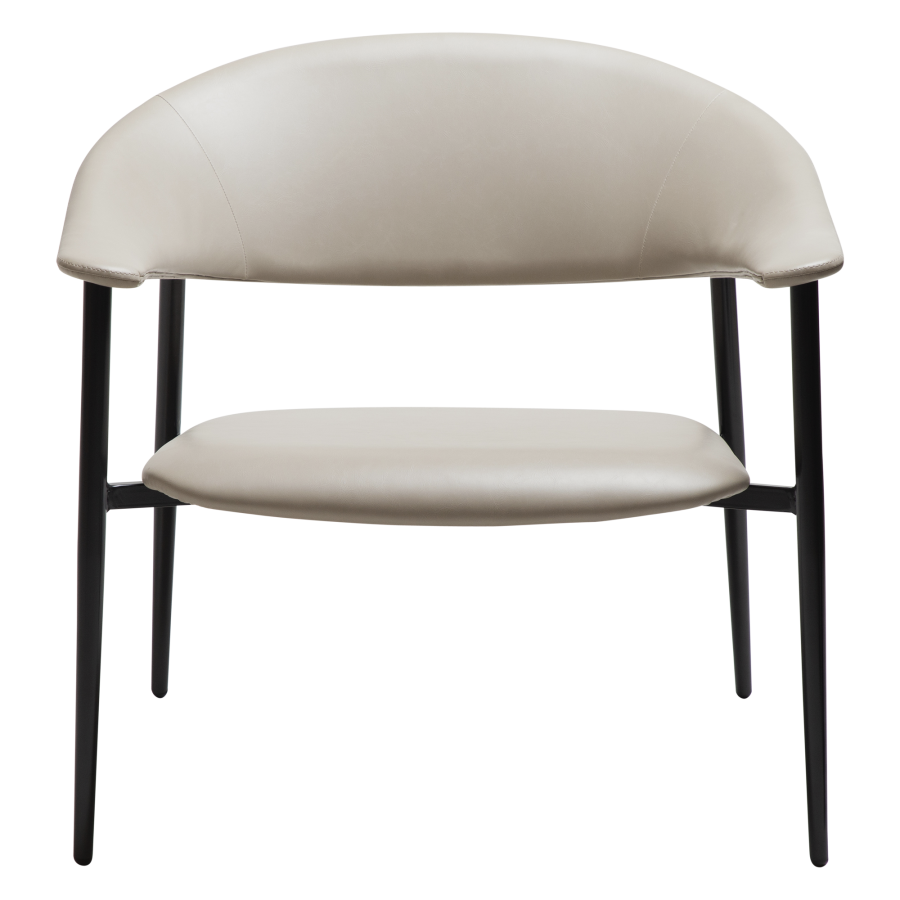 DAN-FORM ROVER Lounge Chair Cashmere Kunstleder mit schwarzen Beinen