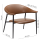 DAN-FORM ROVER Lounge Chair Cashmere Kunstleder mit schwarzen Beinen