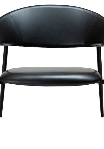 DAN-FORM ROVER lenestol Vintage svart kunstskinn med svarte ben
