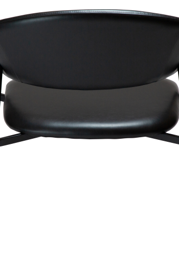 DAN-FORM ROVER lenestol Vintage svart kunstskinn med svarte ben