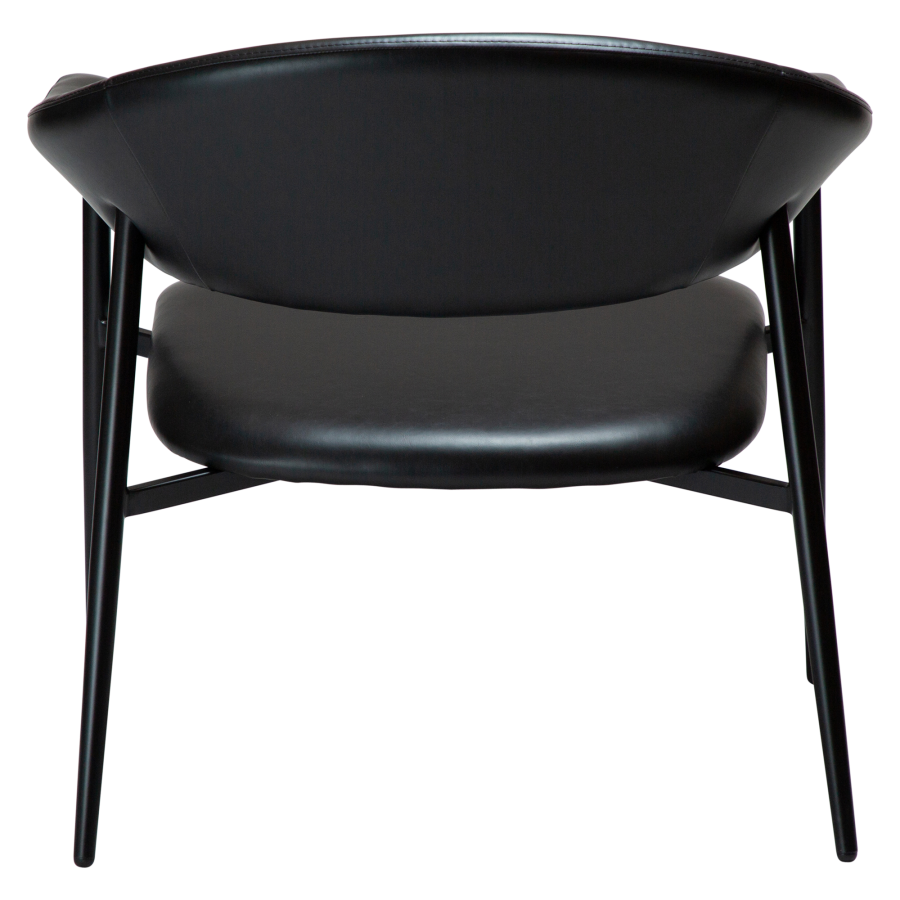 DAN-FORM ROVER lenestol Vintage svart kunstskinn med svarte ben