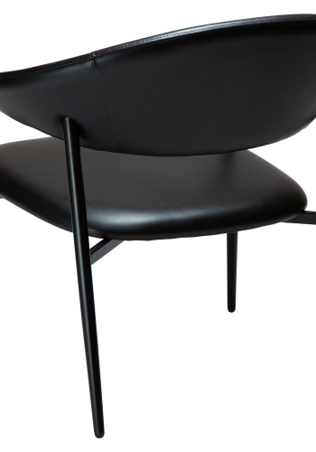 DAN-FORM ROVER lenestol Vintage svart kunstskinn med svarte ben